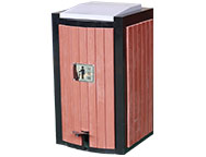 钢木单口垃圾桶