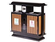钢木分类垃圾桶